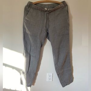 Grey linen prana pants